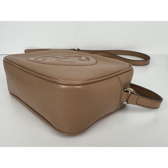 Gucci Soho Disco Small Leather Crossbody Bag Beige B-6 - Picture 8 of 16